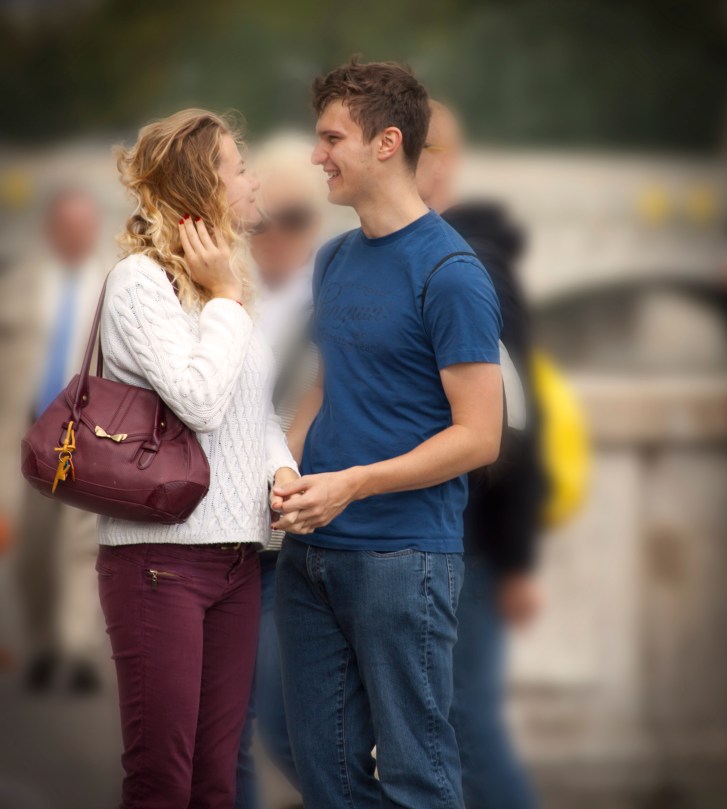 Falling in love in Paris.