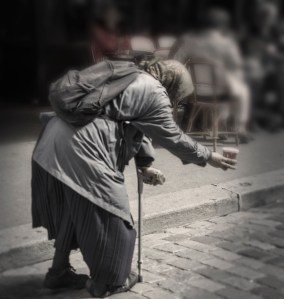 Gypsy beggar.
