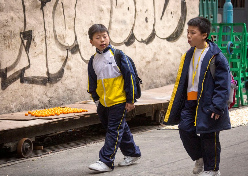 Two Boys Walking