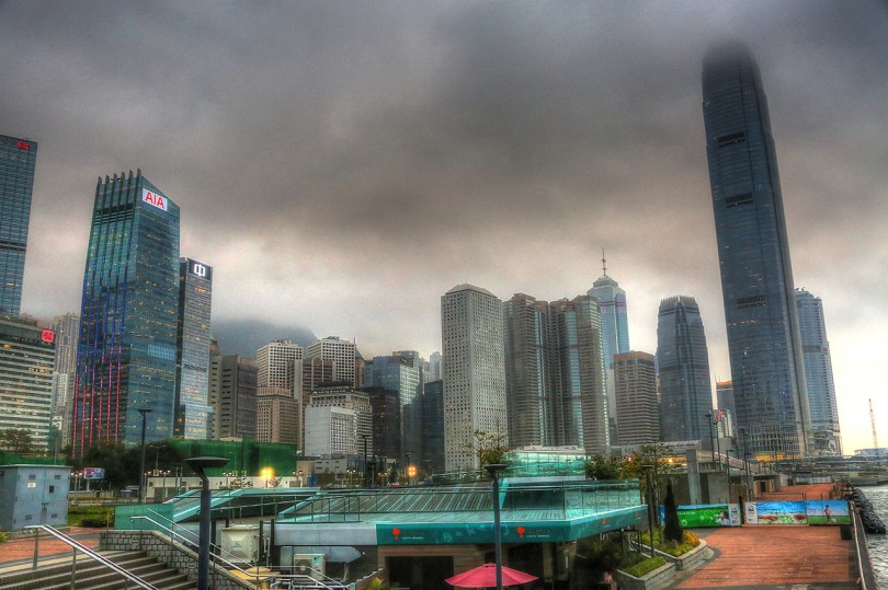 Dusk Settles on Hong Kong