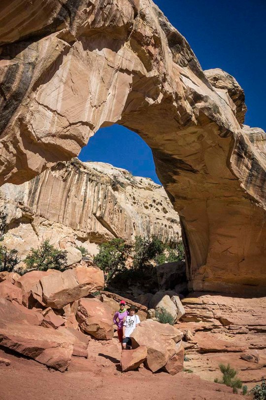 Anne, Davy and Hickman Bridge.