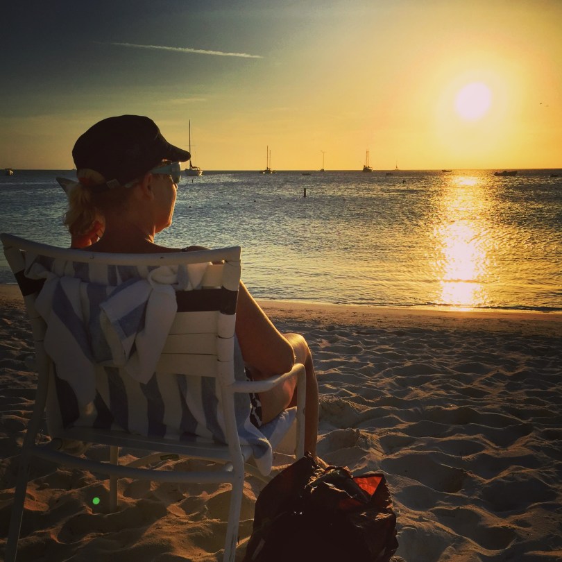 Anne watching the sun set