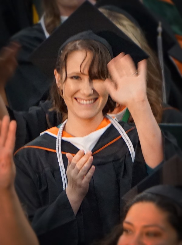 Carrie graduates.