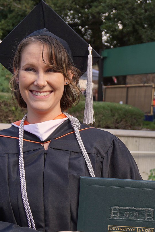 Carrie's diploma.