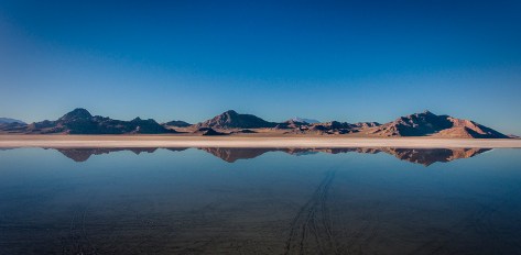 Bonneville Salt Flats under water.