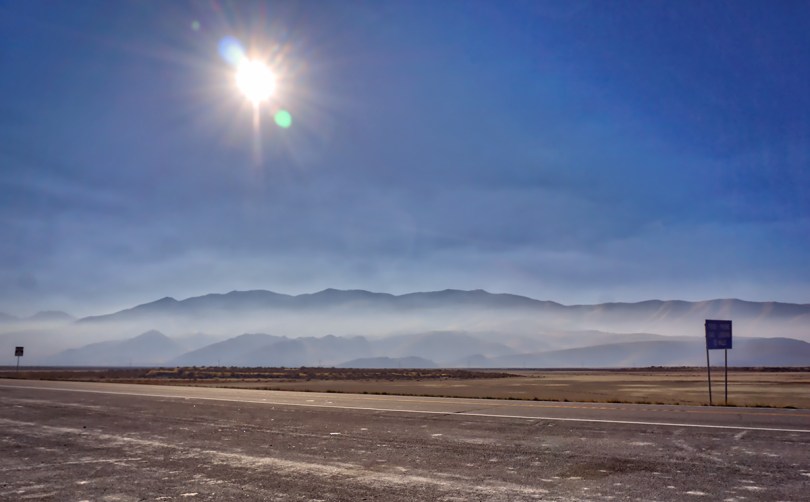 Windy conditions near Bonneville Speedway.