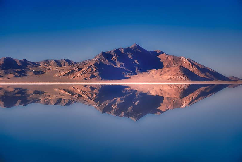 Salt Flats mountain reflections.